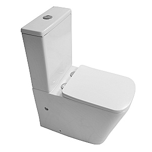 Унитаз напольный Azario Indor AZ-T004B-R белый, безободковый, с бачком, с крышкой микролифт купить в интернет-магазине Sanbest