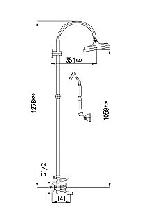 Душевая система Rav-Slezak MORAVA MK154.5/3 хром купить в интернет-магазине сантехники Sanbest