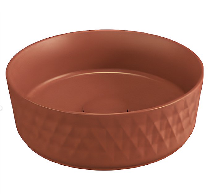 Раковина ISVEA Davanti 36 10NF67036-2U терракотовый матовый купить в интернет-магазине Sanbest