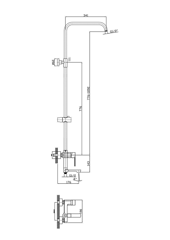 Душевая колонна Rush ST4235-30 купить в интернет-магазине сантехники Sanbest