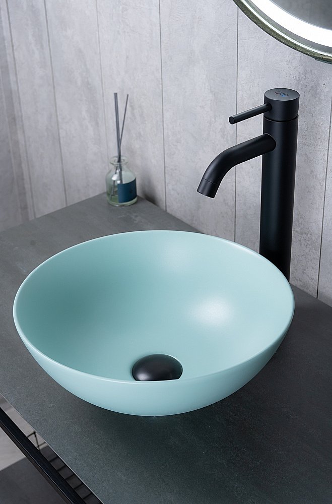 Раковина накладная Gid 9081tifm тиффани матовый купить в интернет-магазине Sanbest