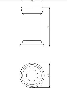 Стакан Migliore Mirella 17307 белая керамика/золото купить в интернет-магазине сантехники Sanbest