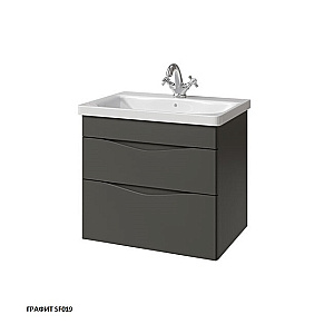 Тумба с раковиной Caprigo Lento 65 два ящика, цвет на выбор для ванной в интернет-магазине Sanbest
