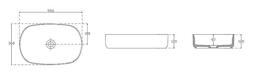 Раковина ISVEA Infinity 55 10NF65055SV-2Z синий матовый купить в интернет-магазине Sanbest