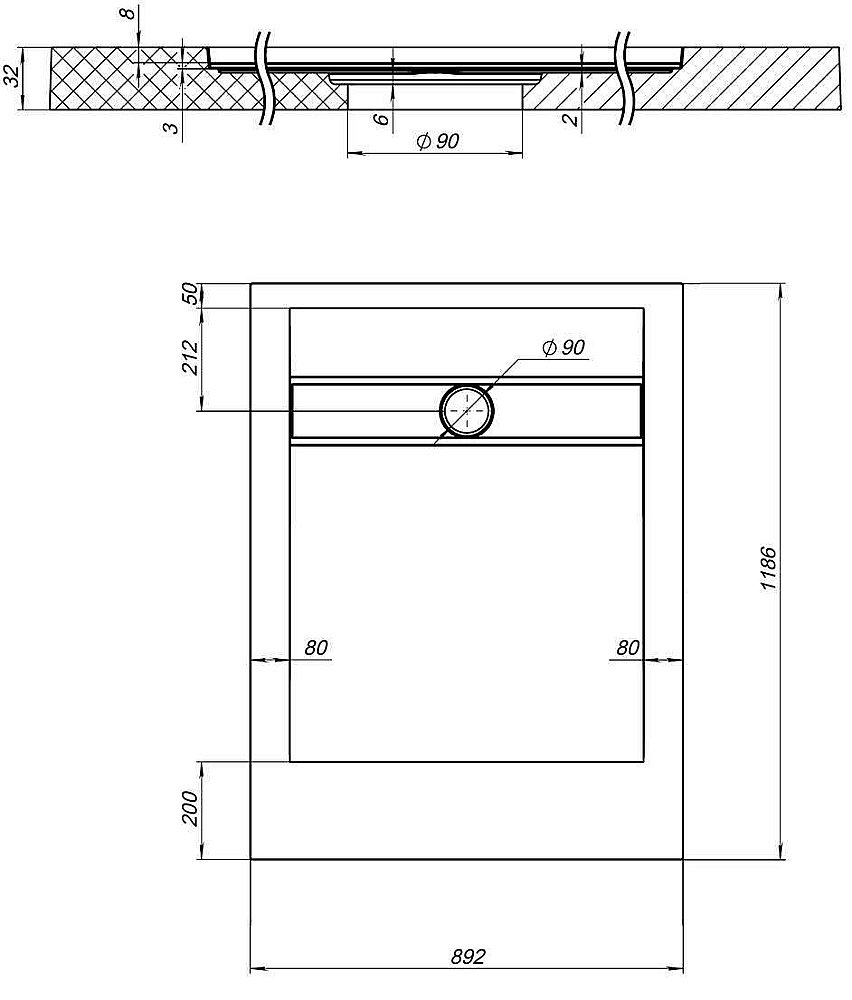 Душевой поддон Aquanet Delight 120x90 белый купить в интернет-магазине Sanbest
