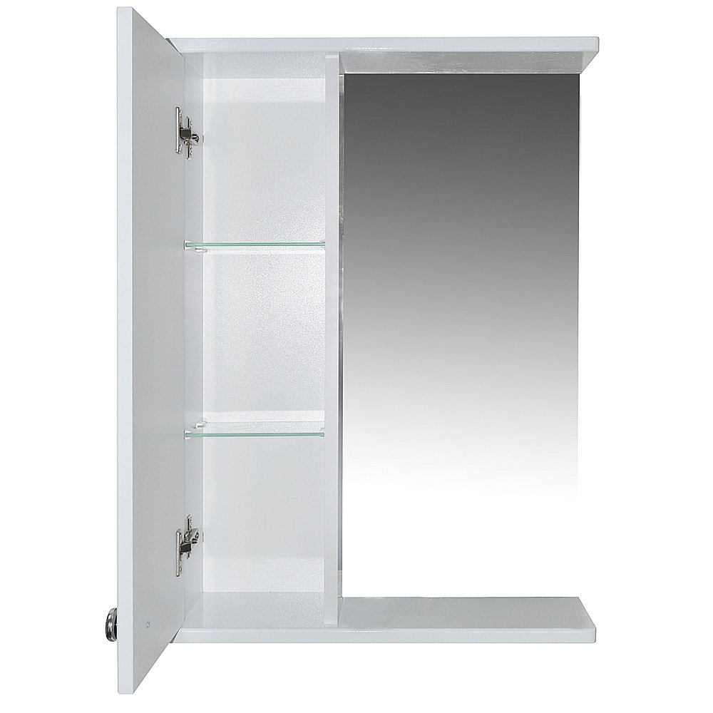 Зеркало со шкафом Loranto Моника 50 белое купить в интернет-магазине сантехники Sanbest