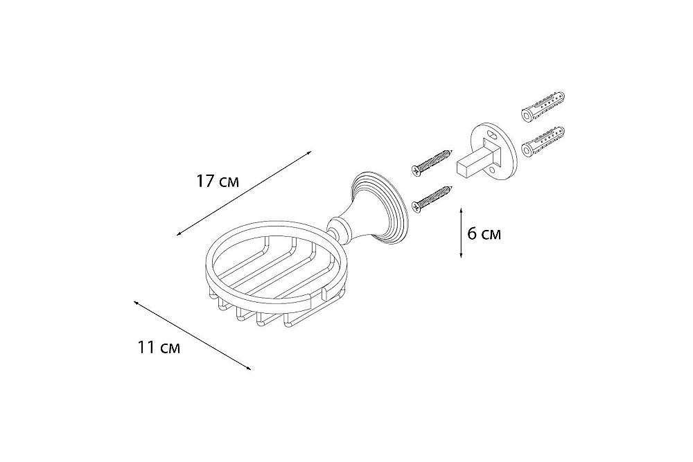 Мыльница FIXSEN LUKSOR FX-71609B купить в интернет-магазине сантехники Sanbest