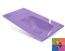 Раковина Эстет Барселона 90 любой цвет под заказ с блёстками, правая купить в интернет-магазине сантехники Sanbest