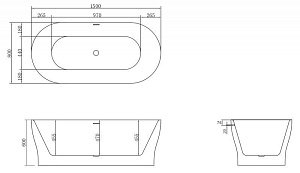 Ванна BelBagno BB405 1500 купить в интернет-магазине Sanbest