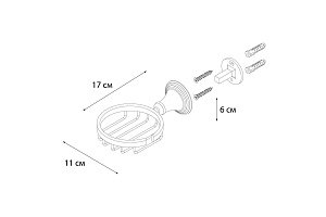 Мыльница FIXSEN LUKSOR FX-71609B купить в интернет-магазине сантехники Sanbest