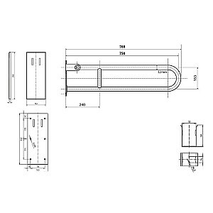 Поручень Bemeta Help 301607301 хром купить в интернет-магазине сантехники Sanbest