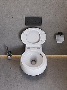 Унитаз подвесной Cezares GRANDE CZR-308-TH-TOR/SC белый, безободквый, смыв торнадо купить в интернет-магазине Sanbest