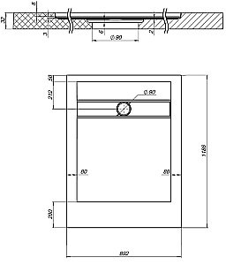 Душевой поддон Aquanet Delight 120x90 белый купить в интернет-магазине Sanbest