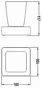 Стакан Schein Elit 7057012 хром купить в интернет-магазине сантехники Sanbest