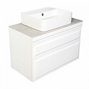 Тумба с раковиной Orange Modi 75 Modi-75TU+RA белая для ванной в интернет-магазине Sanbest