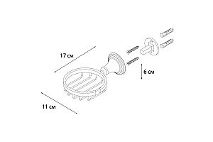 Мыльница FIXSEN LUKSOR FX-71609B купить в интернет-магазине сантехники Sanbest