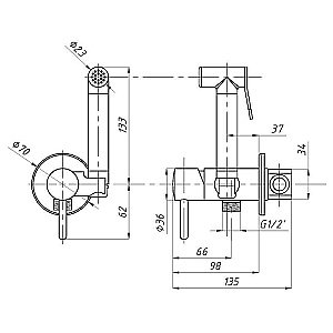 Гигиенический душ ALMAes Benito AL-859-09 купить в интернет-магазине сантехники Sanbest
