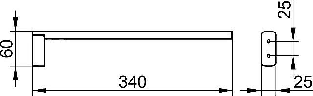 Полотенцедержатель KEUCO EDITION 400 11522010000 хром купить в интернет-магазине сантехники Sanbest