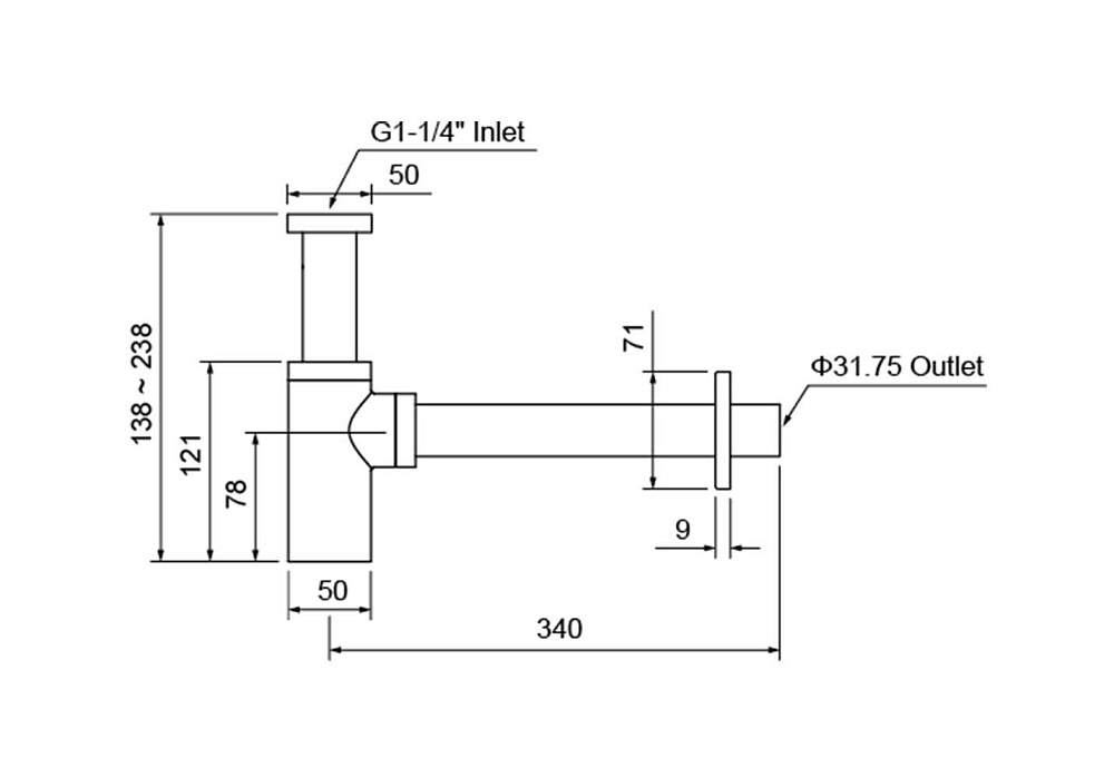 Сифон для раковины Aquatek AQ6012MB черный матовый купить в интернет-магазине сантехники Sanbest