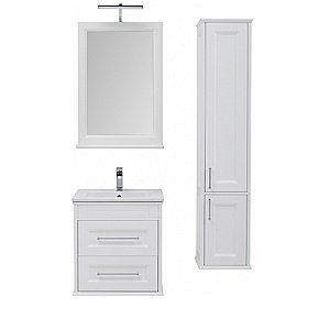 Тумба с раковиной Aquanet Бостон 60/Dreja Эйфория 60 белая матовая для ванной в интернет-магазине Sanbest