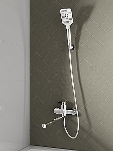 Душевой гарнитур Cersanit FERRO 64085 хром купить в интернет-магазине сантехники Sanbest