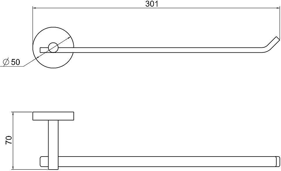 Полотенцедержатель Aquatek Бетта AQ4619CR хром купить в интернет-магазине сантехники Sanbest