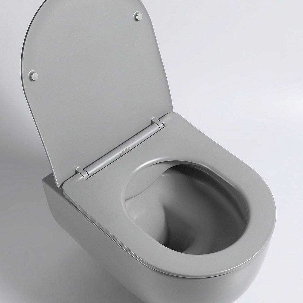 Унитаз Vincea Evo VT1-34SMG безободковый, с крышкой микролифт, серый матовый купить в интернет-магазине Sanbest