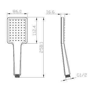 Душевая лейка Lemark LM8124BL купить в интернет-магазине сантехники Sanbest