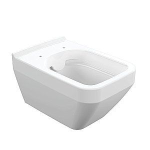 Унитаз подвесной Cersanit Crea Square Clean On DPL EO slim 63115 с крышкой микролифт, безободковый купить в интернет-магазине Sanbest