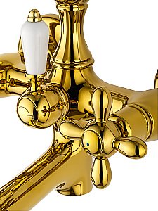 Смеситель для ванны с душем WONZON & WOGHAND RETRO, Глянцевое золото (WW-88639020-PG) купить в интернет-магазине сантехники Sanbest