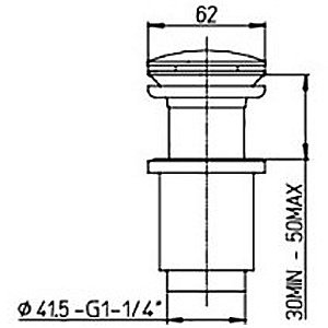 Донный клапан PAINI 53CR945SSR хром купить в интернет-магазине сантехники Sanbest