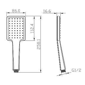 Душевая лейка Lemark LM8124BL купить в интернет-магазине сантехники Sanbest