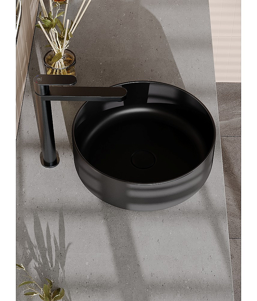 Cмеситель для раковины Agger Sweet A2712155 оружейная сталь матовая купить в интернет-магазине сантехники Sanbest