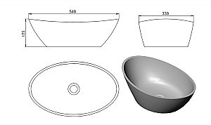 Раковина Holbi Europe 55 Soft Rock Duo 1.02.005.11.2 белая матовая, цвет по RAL снаружи купить в интернет-магазине Sanbest