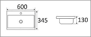 Раковина Ceramalux N 60 9595-60 белая купить в интернет-магазине Sanbest