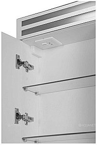 Зеркальный шкаф De Aqua Эколь 186495 75 белый купить в интернет-магазине сантехники Sanbest