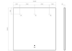 Зеркало VIGO Quadro Classic z.QUA.100 в ванную от интернет-магазине сантехники Sanbest