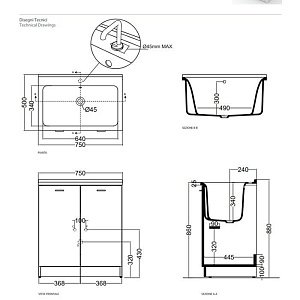 Раковина напольная Kerasan Aquadom 75x50 Белый купить в интернет-магазине Sanbest