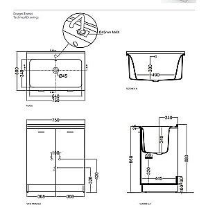 Раковина Kerasan Aquadom 75 029301*1 белая купить в интернет-магазине Sanbest