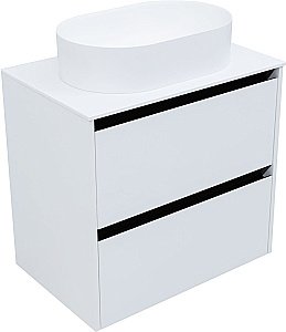 Тумба с раковиной Allen Brau Activity 70 1.34003.WM белая матовая/черный брашированный для ванной в интернет-магазине Sanbest