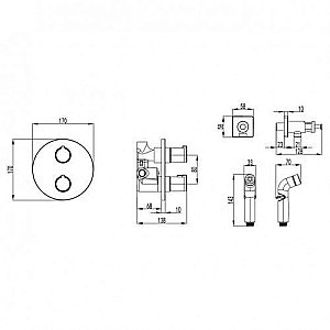 Гигиенический душ Lemark Yeti LM7819C купить в интернет-магазине сантехники Sanbest