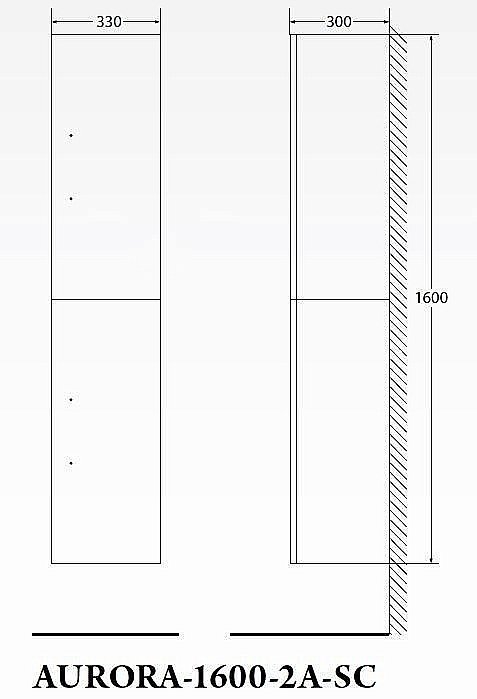 Шкаф Belbagno Aurora 160 Pietra Bianca для ванной в интернет-магазине сантехники Sanbest