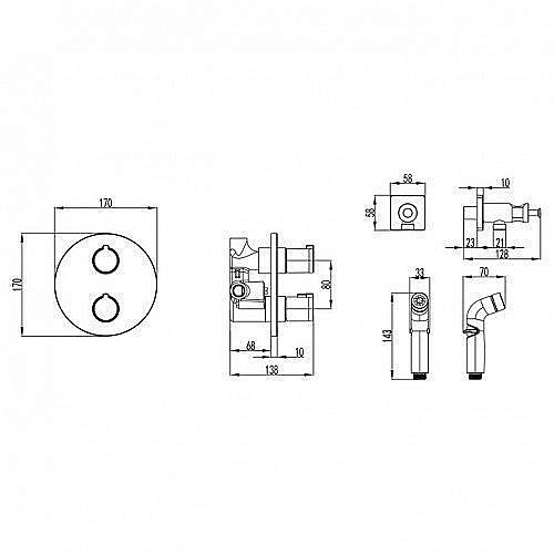 Гигиенический душ Lemark Yeti LM7819C купить в интернет-магазине сантехники Sanbest
