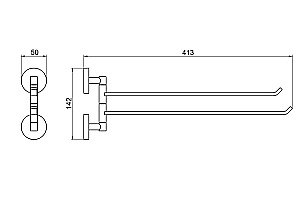 Полотенцедержатель Aquatek Бетта AQ4613MB черный матовый купить в интернет-магазине сантехники Sanbest