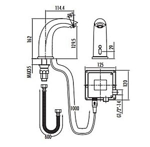 Смеситель для раковины Creavit ES2200 купить в интернет-магазине сантехники Sanbest