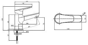 Смеситель для раковины Bien Via BL11019101 купить в интернет-магазине сантехники Sanbest