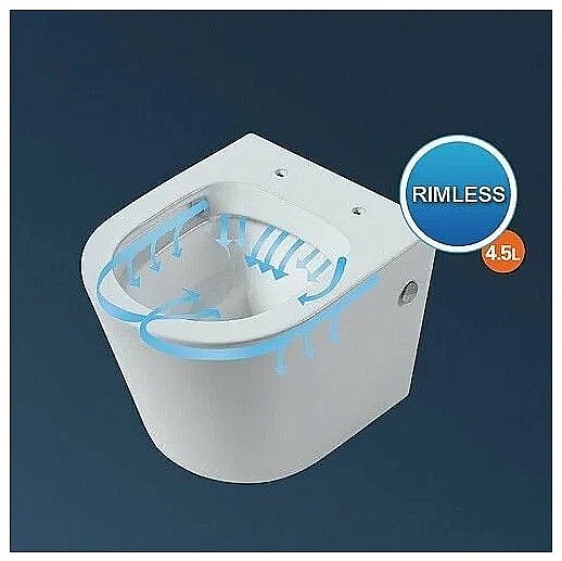 Унитаз подвесной CeramaLux B2330-4MC капучино, безободковый, с крышкой микролифт купить в интернет-магазине Sanbest