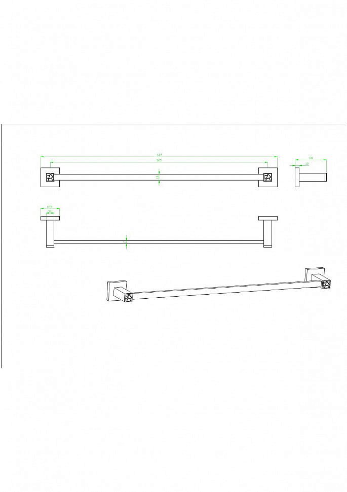 Полотенцедержатель CeramaLux Venezia 88608-1 хром купить в интернет-магазине сантехники Sanbest
