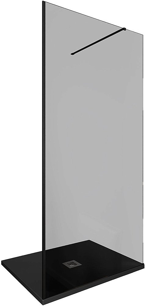 Душевое ограждение Allen Brau Infinity 1 100 3.21016.BBA.T стекло тонированное/профиль черный брашированный купить в интернет-магазине Sanbest