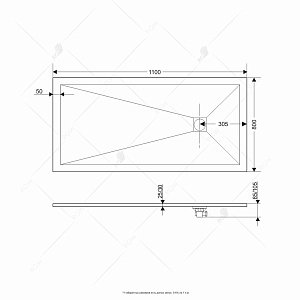 Душевой поддон RGW ST-G Stone Tray 80x110 купить в интернет-магазине Sanbest